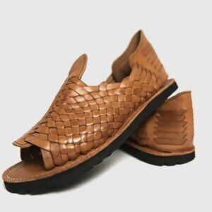 SIDREY Women Sandals Pachuco Style Handmade Color Coñac Brown Huaraches Size 8